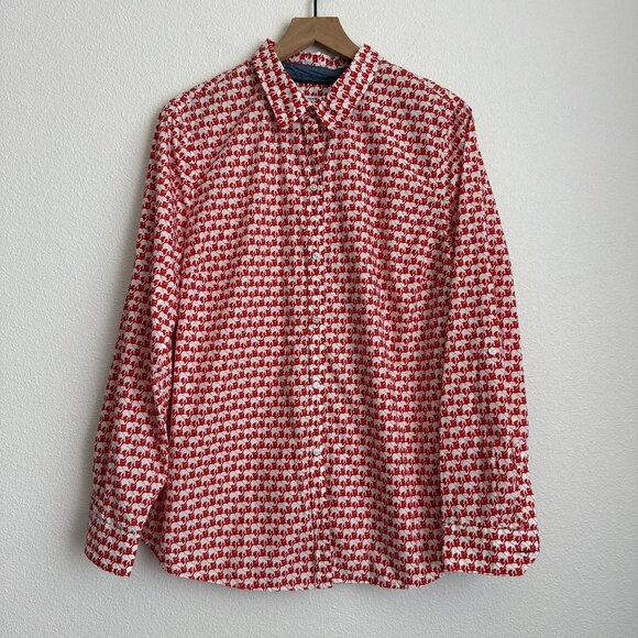 🌻 Charter Club Animal Print Button Down Shirt - Picture 1 of 8